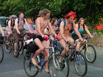 Naked cyclists s